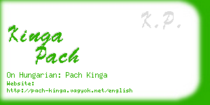 kinga pach business card